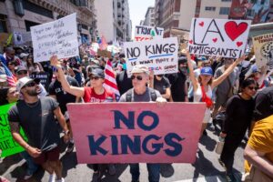 🕊️ Standing for Peace, Democracy & Human Dignity Across the United States — from Los Angeles to Chicago to New York City — hundreds of thousands of people are peacefully marching under the banner “No Kings”.